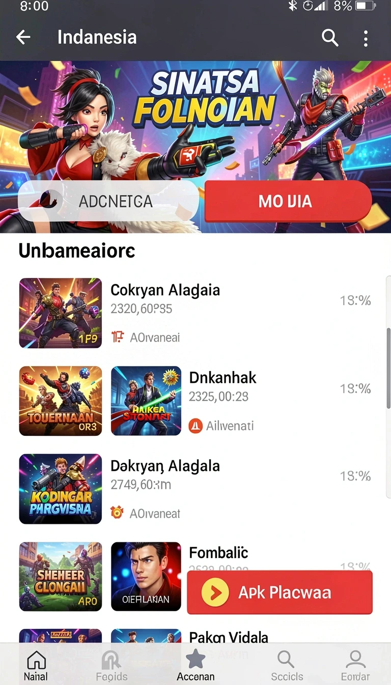 Tampilan utama aplikasi Aplikasi bangsawan88 Terbaru dan Terlengkap yang intuitif dan efisien.